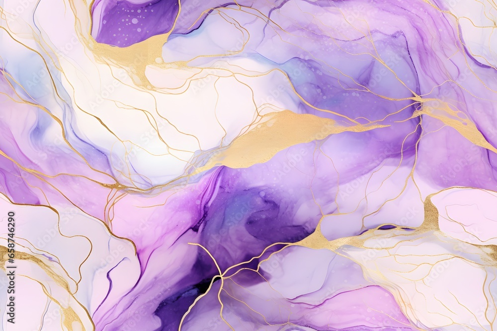 Fototapeta premium Purple mable watercolor background. Beautiful backdrop.