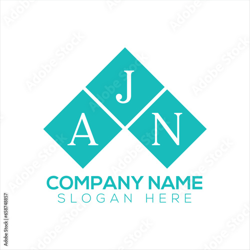 AJN creative initials letter logo concept or design on a WHITE background. photo