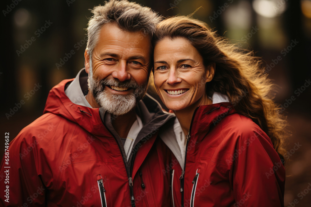 Active happy fit middle aged couple walking and playing sports.Concept of healthy lifestyle, sport Active happy fit middle aged couple walking and playing sports.Concept of healthy lifestyle, sport
