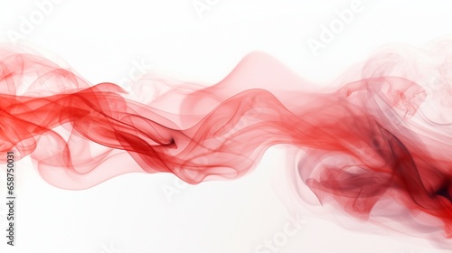 a dense red smoke. haze in the breeze. on a white background with crimson smoke. 3D depiction