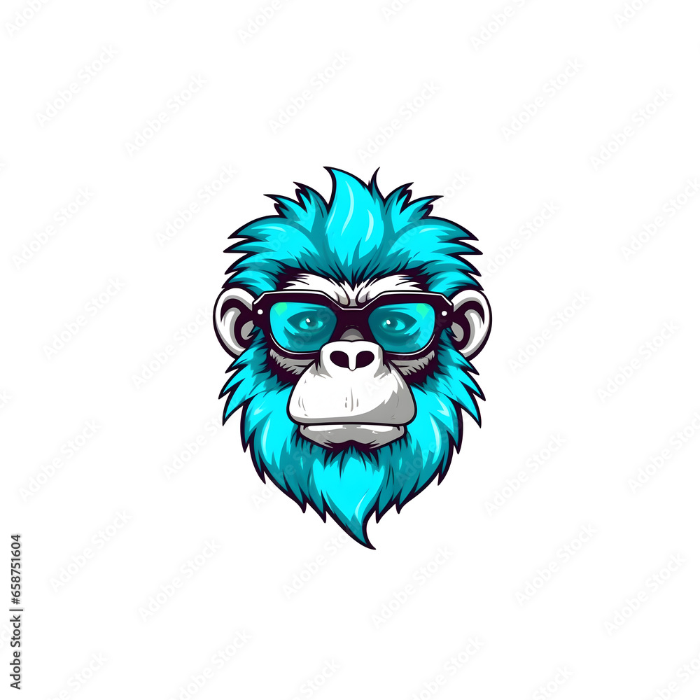 Monkey logo with sunglasses