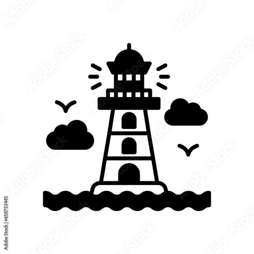 LightHouse icon in vector. Illustration