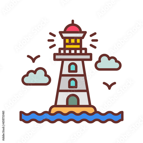 LightHouse icon in vector. Illustration