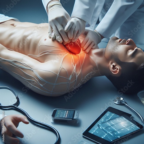 First Aid CPR Training Cardiopulmonary resuscitation, how to perform CPR.