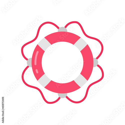 Lifebuoy icon in vector. Illustration