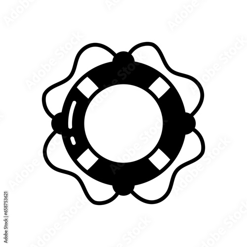 Lifebuoy icon in vector. Illustration
