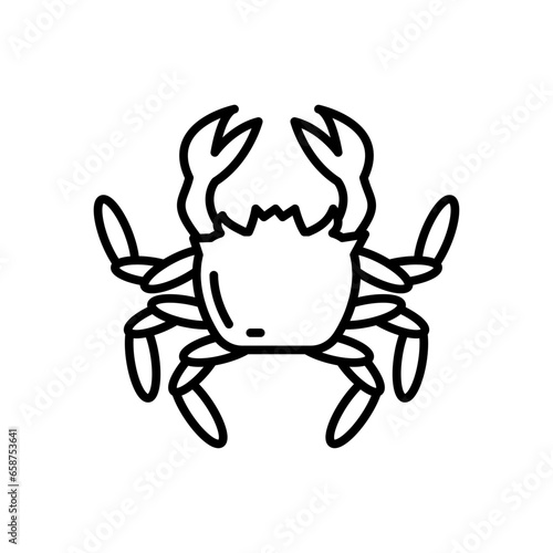 Crab icon in vector. Illustration
