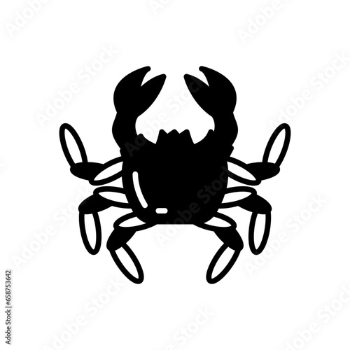 Crab icon in vector. Illustration