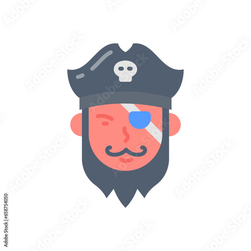 Pirates icon in vector. Illustration