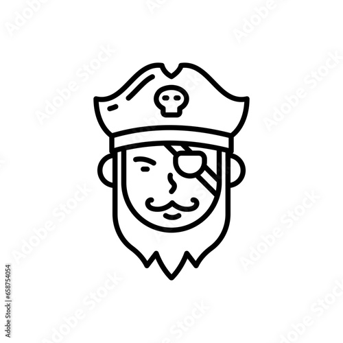 Pirates icon in vector. Illustration