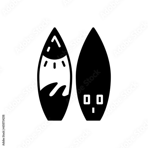 Surfboard icon in vector. Illustration