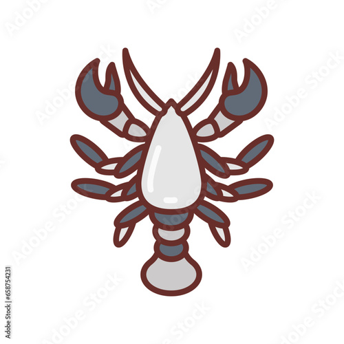 Lobster icon in vector. Illustration