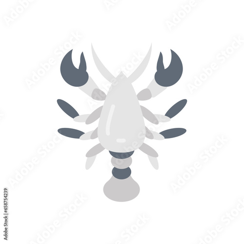 Lobster icon in vector. Illustration