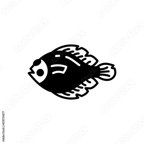 Flounder icon in vector. Illustration