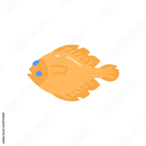 Flounder icon in vector. Illustration