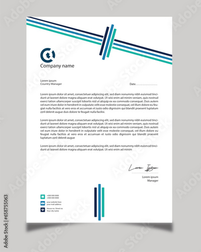 Letterhead template for your business Very easy to customize for every file