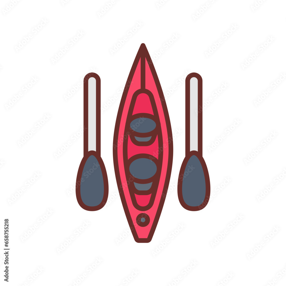 Canoe icon in vector. Illustration Canoe icon in vector. Illustration