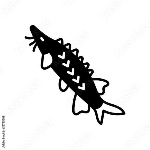 Sturgeon icon in vector. Illustration
