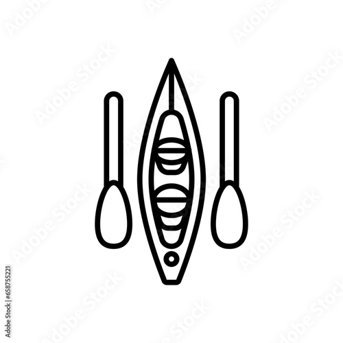 Canoe icon in vector. Illustration