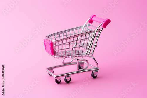 shopping cart with ribbon