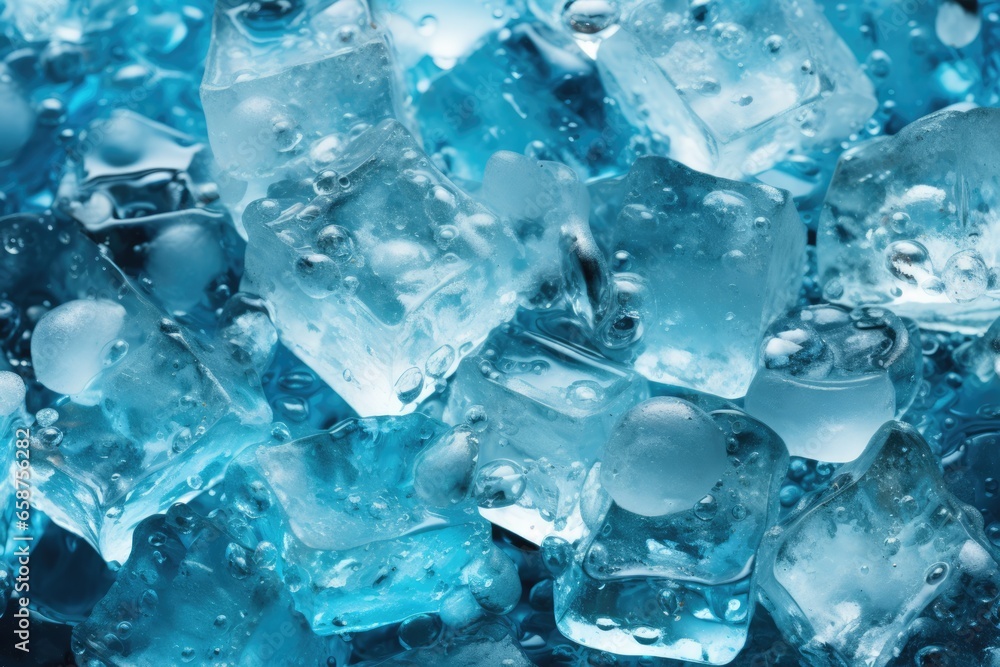 crushed Ice cubes and water splashes background. crushed Ice cubes and water splashes background.