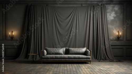Clean elegant dark grey studio backdrop