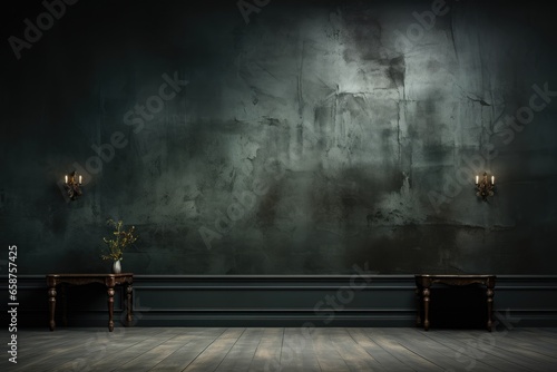 Clean and empty dark wallpaper for studio photography © 4kclips