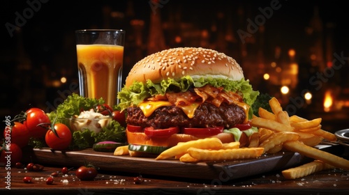 burger restaurant advertisement background