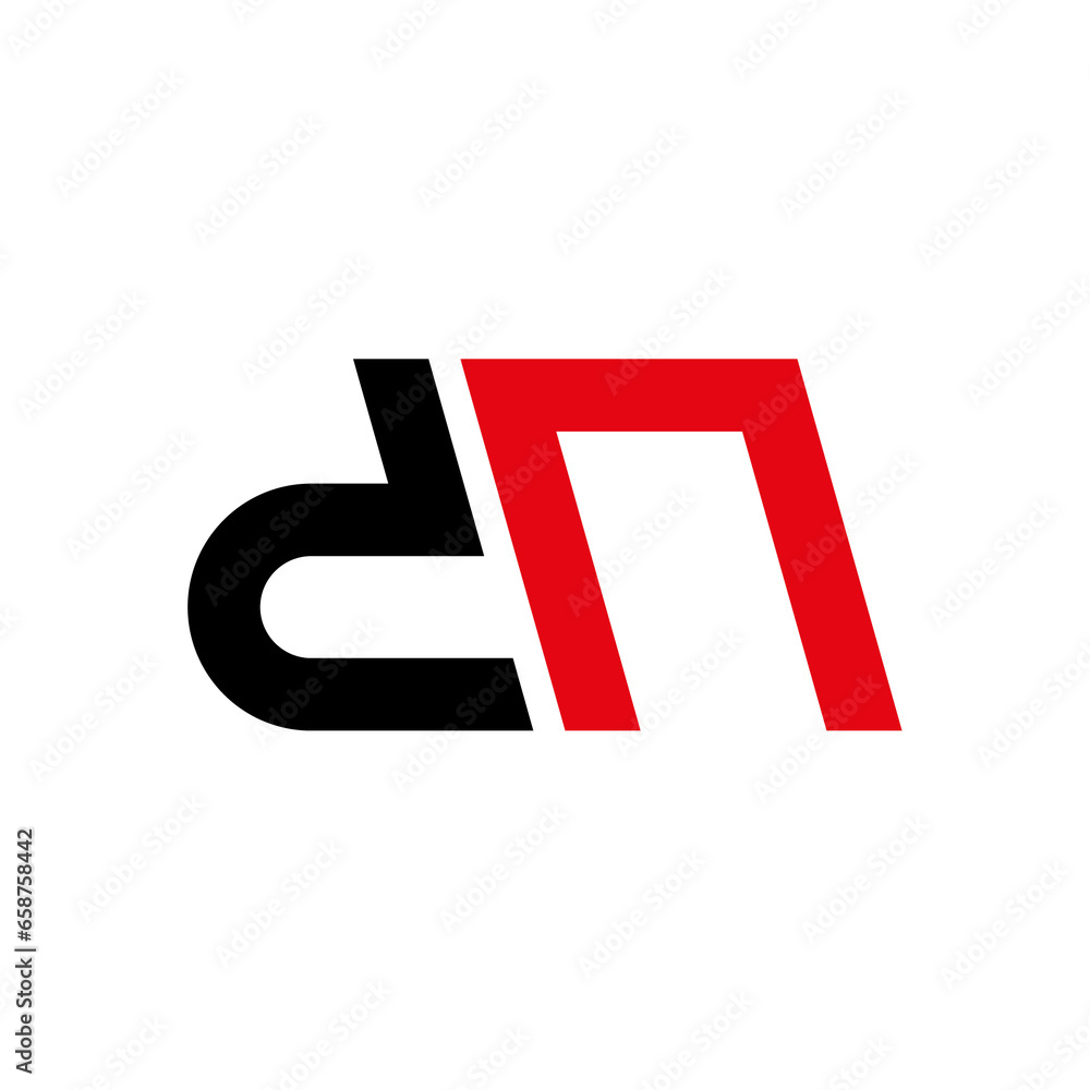 DN Logo Design Idea RED and BLACK DN Logo Design Idea RED and BLACK