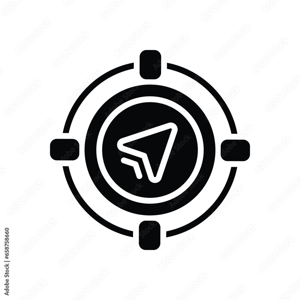 Obraz premium target glyph icon. vector icon for your website, mobile, presentation, and logo design.
