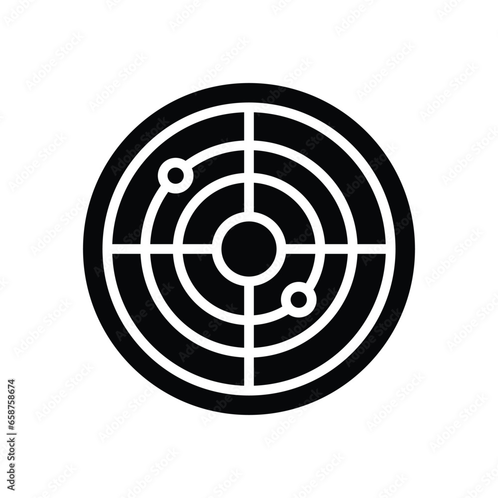 radar glyph icon. vector icon for your website, mobile, presentation, and logo design.