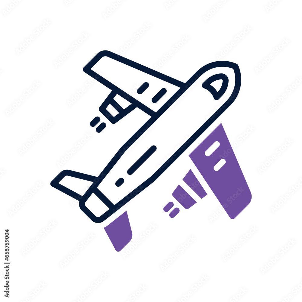 airplane dual tone icon. vector icon for your website, mobile, presentation, and logo design. airplane dual tone icon. vector icon for your website, mobile, presentation, and logo design.