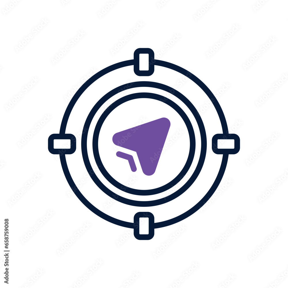 target dual tone icon. vector icon for your website, mobile, presentation, and logo design.