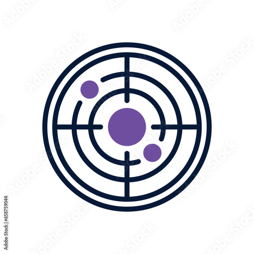 radar dual tone icon. vector icon for your website, mobile, presentation, and logo design.