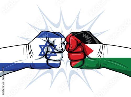 israel palestine tension conflict punching fists