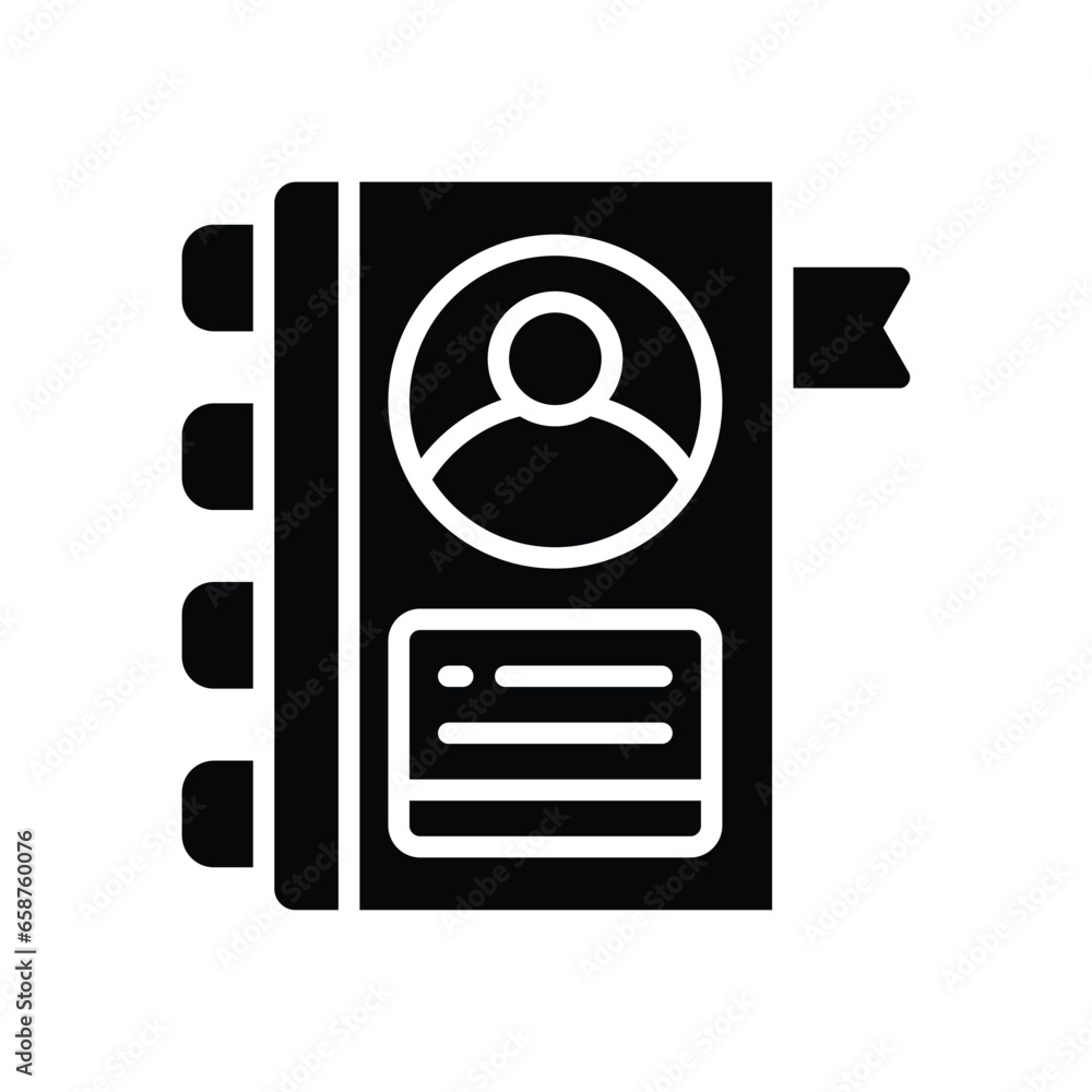 contact book glyph icon. vector icon for your website, mobile, presentation, and logo design. contact book glyph icon. vector icon for your website, mobile, presentation, and logo design.