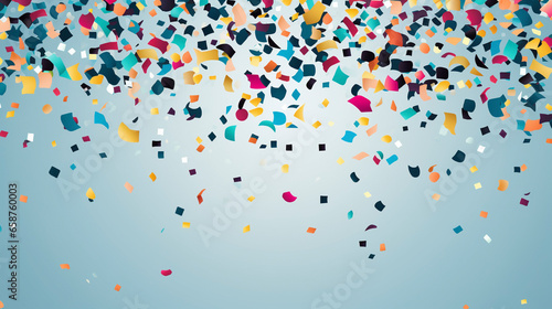 colorful confetti and glitter in a moment of celebration, on a light background