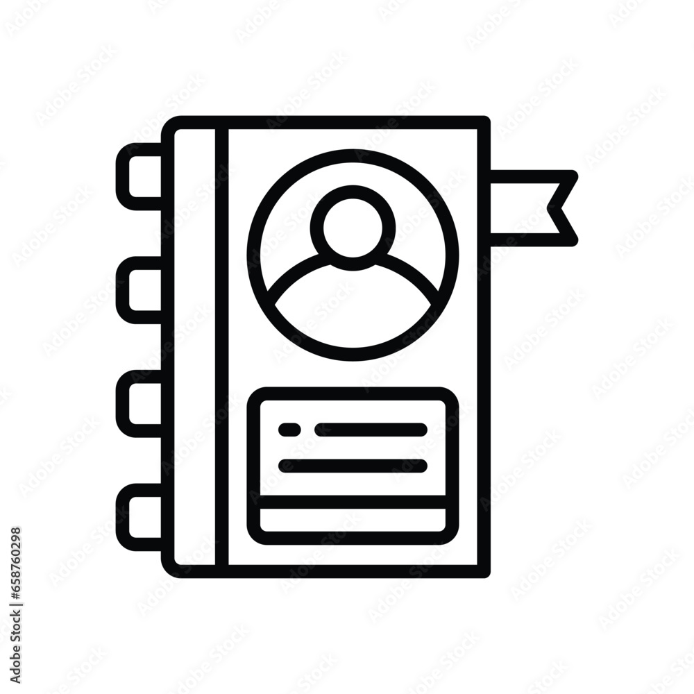 contact book line icon. vector icon for your website, mobile, presentation, and logo design. contact book line icon. vector icon for your website, mobile, presentation, and logo design.