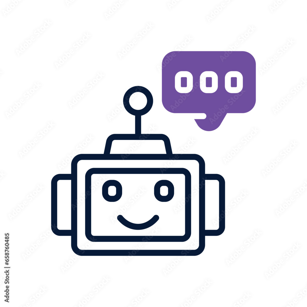bot chat dual tone icon. vector icon for your website, mobile, presentation, and logo design. bot chat dual tone icon. vector icon for your website, mobile, presentation, and logo design.