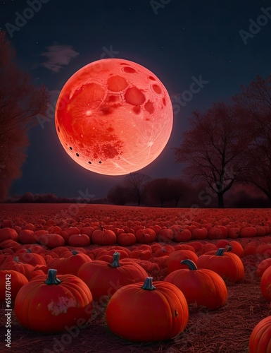 halloween night scene