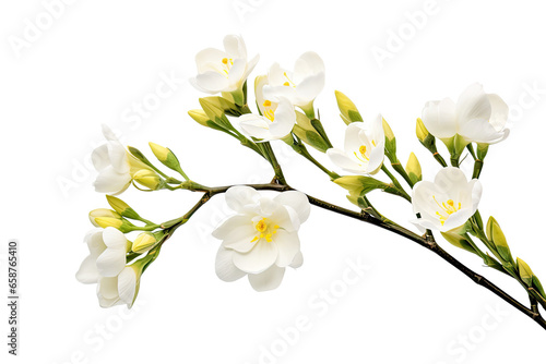 Colorful tropical flowers element isolated on transparent background, branch of floral for mock up or decor inviting card. greeting and invitation decoration design.