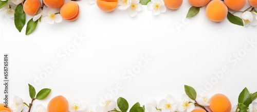 Frame made of apricot With copyspace for text