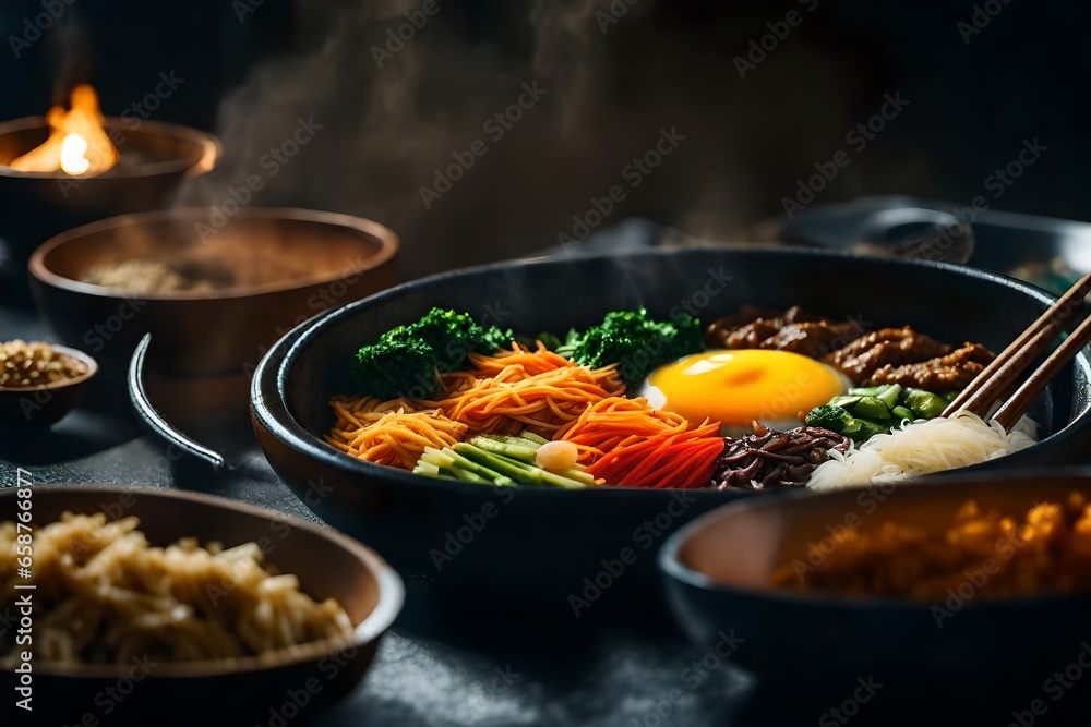 ?The camera is getting closer to show a delicious and popular Korean dish called Bibimbap. Sometimes, it can be difficult to understand what is going on or why it is happening.. AI Generated ?The camera is getting closer to show a delicious and popular Korean dish called Bibimbap. Sometimes, it can be difficult to understand what is going on or why it is happening.. AI Generated