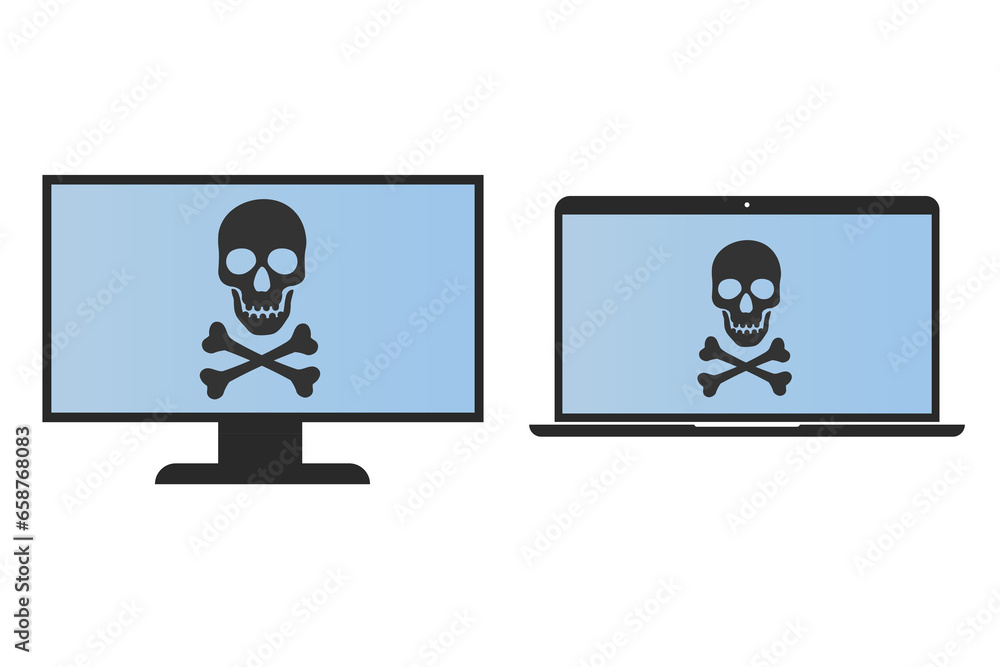 Computer virus attack icon. Hacking vector ilustration. Computer virus attack icon. Hacking vector ilustration.