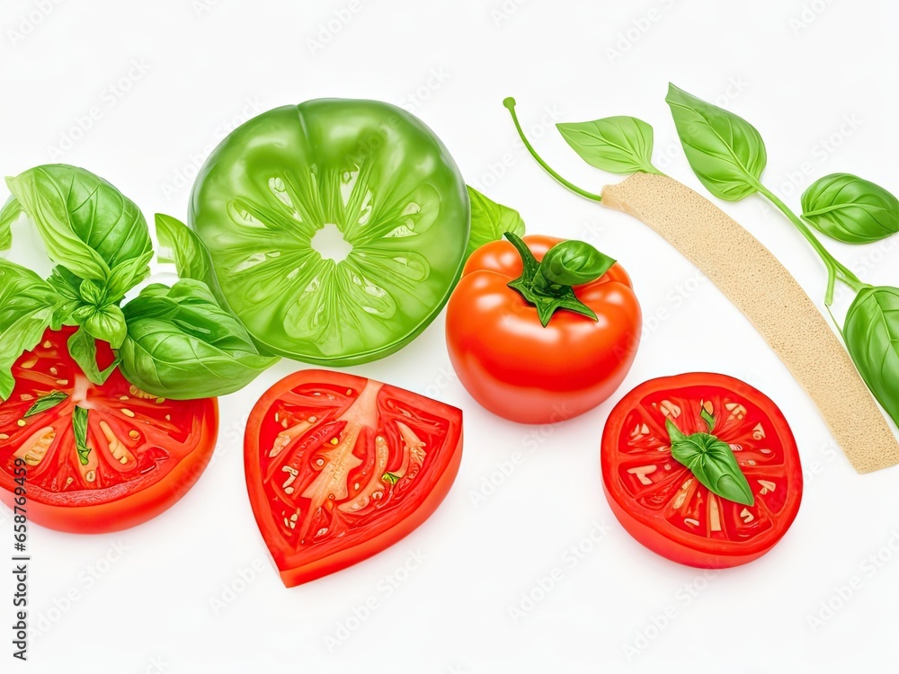 Beautyful red food, cooking, diet or garden design element made of ripe whole and sliced tomatoe background. Beautyful red food, cooking, diet or garden design element made of ripe whole and sliced tomatoe background.