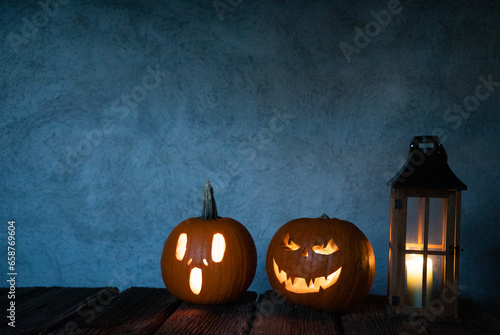 spooky Jack'o'lantern Halloween pumpkin