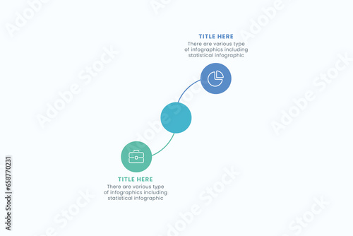 Presentation Business Circle Infographic Template With Two Step Elements Vector Illustration