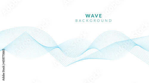 Modern vector background with blue wavy lines. 
