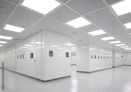 Cleanroom Ceiling Illuminated: High-Tech Facility