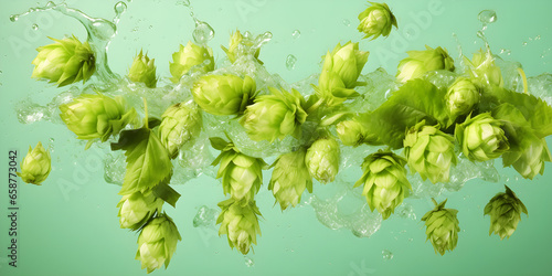 Splash on hops in a craft beer concept
